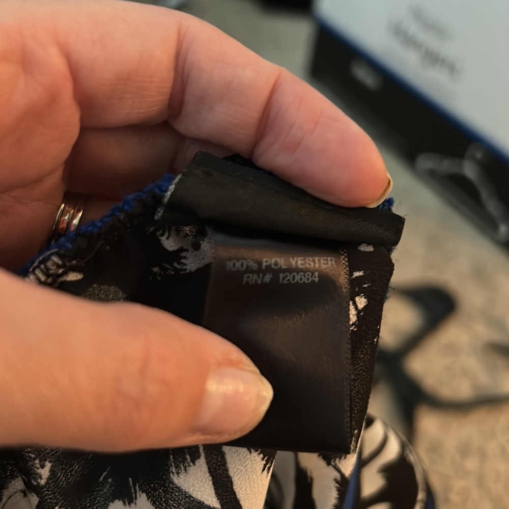 torrid Black Palm Tree with Blue Detail - Picture 4 of 5